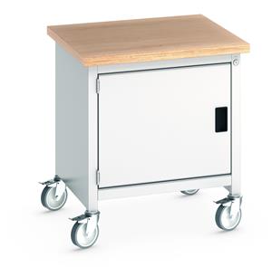 750mm Wide Moveable Engineers Storage Bench with drawers and Cabinets MPX Top Bott Mobile Bench 750Wx750Dx840mmH - 1 x Cupboard